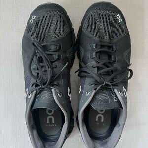 On Running Black Athletic Shoes with Breathable Mesh